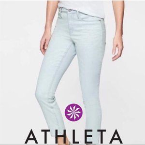 ATHLETA SCULPTEK Glacier Wash Skinny Crop Jean